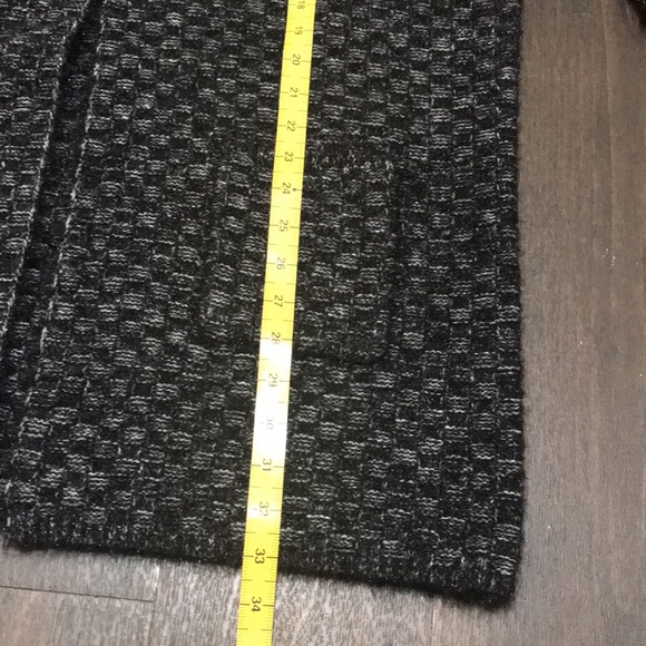 BCBGMAXAZRIA  Women's Black White Open  Front Long Cardigan Heavy Knit Size M - Picture 7 of 8